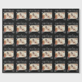 Papier Cadeau Cute & Stylish Custom Photo Birthday Gift Wrap (Plat)