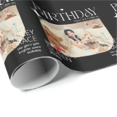 Papier Cadeau Cute & Stylish Custom Photo Birthday Gift Wrap (Coin rond)