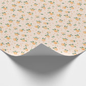 Papier Cadeau Cute Summer Citrus Oranges Fruit Pattern (Coin)