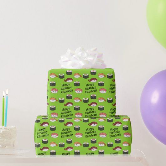Papier Cadeau Cute Sushi Enfants 1er anniversaire (Cadeaux de fête)