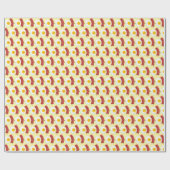 Papier Cadeau Cute tiled eggs bacon pattern (Plat)