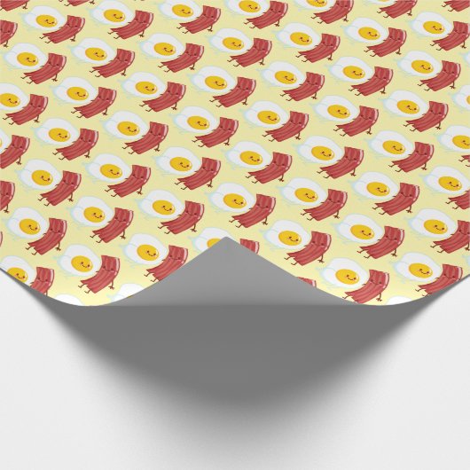 Papier Cadeau Cute tiled eggs bacon pattern (Coin)