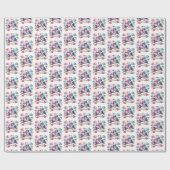 Papier Cadeau Cute tiled love birds pattern (Plat)