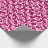 Papier Cadeau Cute tiled pattern pink hearts  (Coin)