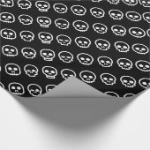 Papier Cadeau Cute Tiny Skuls Halloween Wrapper Paper (Coin)