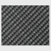 Papier Cadeau Cute Tiny Skuls Halloween Wrapper Paper (Plat)