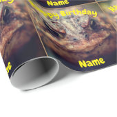 Papier Cadeau Cute Toad Frog visage Anniversaire Personnalisé (Coin rond)