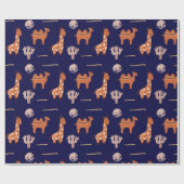 Papier Cadeau Cute Toy Animal Cactus Enfants (Plat)