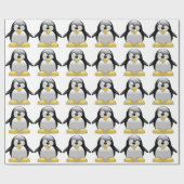 Papier Cadeau Cute Tux Penguin Drôle Cartographie Art (Plat)