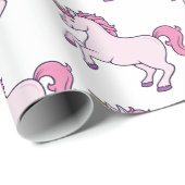 Papier Cadeau Cute Unicorn (Coin rond)