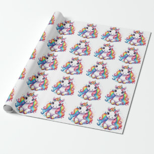 Papier Cadeau Cute Unicorn Cool Unicorn positif