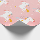Papier Cadeau Cute Unicorn imprimé (Coin)