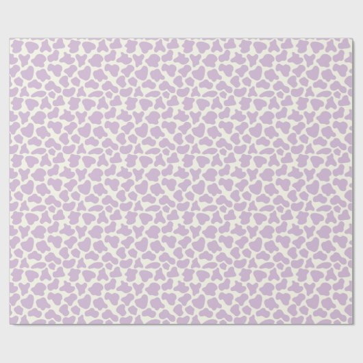 Papier Cadeau Cute Vache Poster de animal Motif esthétique Lilac (Plat)