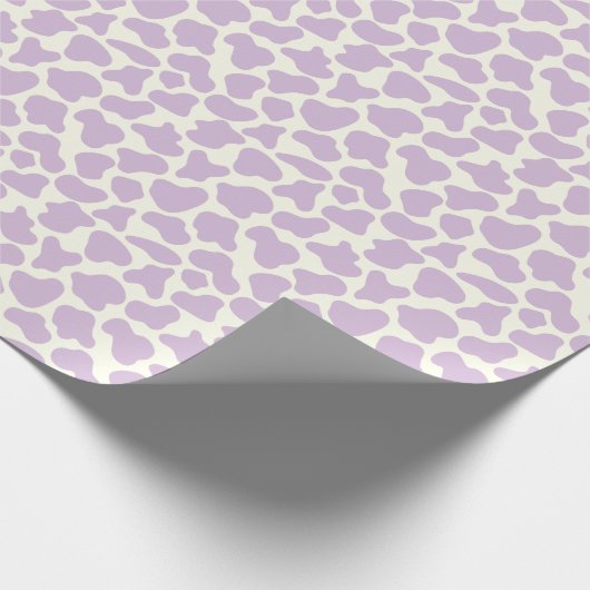 Papier Cadeau Cute Vache Poster de animal Motif esthétique Lilac (Coin)