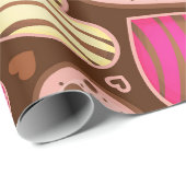 Papier Cadeau Cute Valentine Cookies | Enveloppe cadeau Valentin (Coin rond)