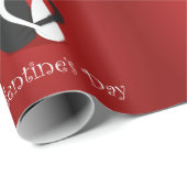 Papier Cadeau Cute Valentine's Day Chats Amour (Coin rond)