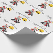 Papier Cadeau Cute Vampire Girl and Haunted Castle Halloween (Coin)