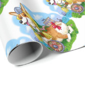 Papier Cadeau Cute Viking Corgi ! (Coin rond)