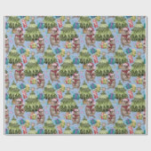 Papier Cadeau Cute Vintage Christmas Quokka (Plat)