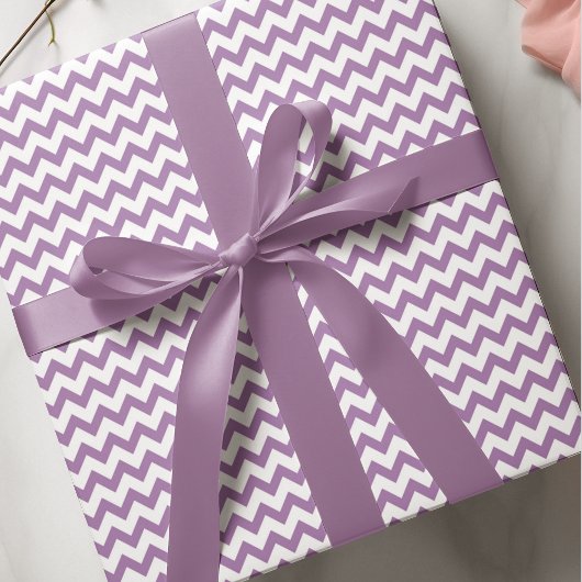 Papier Cadeau Cute violet Motif Chevron