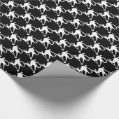 Papier Cadeau Cute White Cats Halloween Papier à envelopper (Coin)