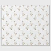 Papier Cadeau Cute White Goose Pattern (Plat)