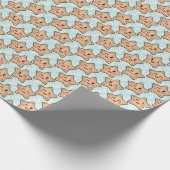 Papier Cadeau Cute Winking Gingerbread Star Cookie Pattern (Coin)