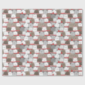 Papier Cadeau Cute winter bears seamless holiday pattern (Plat)