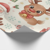 Papier Cadeau Cute Woodland Animals Christmas Wrapping Paper (Coin)