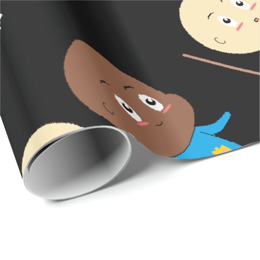 Papier Cadeau Cutieful Kids Art Baby St. Nicholas Sinterklaas (Coin rond)