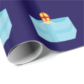 Papier Cadeau Cutieful Kids Art Cute Funny St. Nick Sinterklaas (Coin rond)