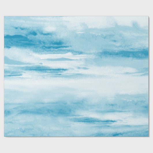 Papier Cadeau Cyan Abstrait (Plat)