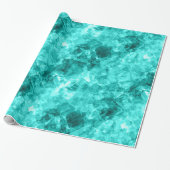 Papier Cadeau Cyan Crumpled Texture (Déroulé)