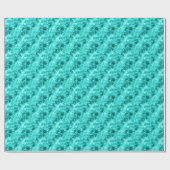 Papier Cadeau Cyan Crumpled Texture (Plat)