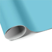 Papier Cadeau Cyan doux (Coin rond)