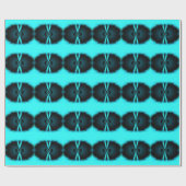 Papier Cadeau Cyan et Black Abstrait Art Print (Plat)