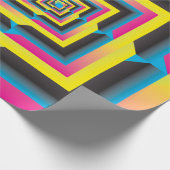 Papier Cadeau cyan magenta jaune noir mélangé (Coin)