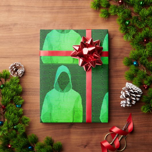 Papier Cadeau Cyber Hacker - Lutte contre la criminalité numériq (Cadeau de vacances)