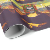 Papier Cadeau Cyborg Mona Lisa (Coin rond)