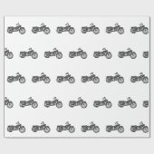 Papier Cadeau Cycle moteur retro illustration - choose backgroun (Plat)
