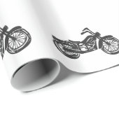 Papier Cadeau Cycle moteur retro illustration - choose backgroun (Coin rond)