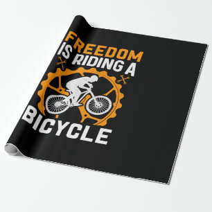 Papier Cadeau Cyclisme Art Liberté Est À Vélo