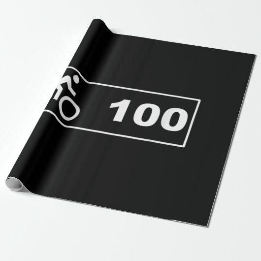 Papier Cadeau Cyclisme - Century Ride 100 (Déroulé)