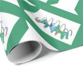 Papier Cadeau Cyclone vert (Coin rond)