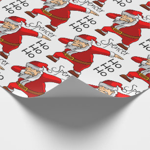 Papier Cadeau Dabbing personnalisé Père Noël