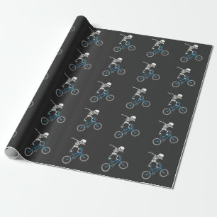 Papier Cadeau Dabbing Skeleton mtb Bicycle BMX Fun
