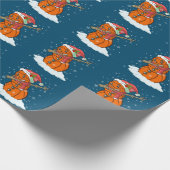 Papier Cadeau Dabbing Snowman Basketball Ball Tee Noël Sant (Coin)