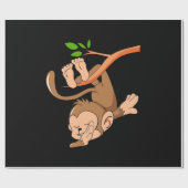 Papier Cadeau Dabing Dance Singe (Plat)