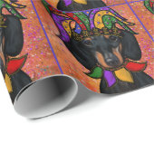 PAPIER CADEAU DACHSHING (Coin rond)