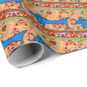 Papier Cadeau Dachshund (Coin rond)